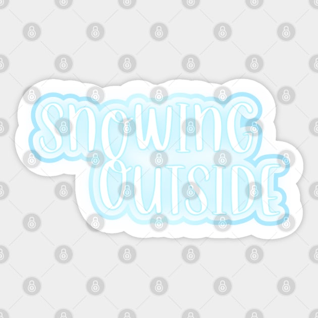 Snowing Outside Sticker by Jokertoons